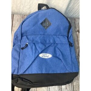 New RARE FORD Promotional Backpack Blue 17”x 14.5” Lightweight By Evans